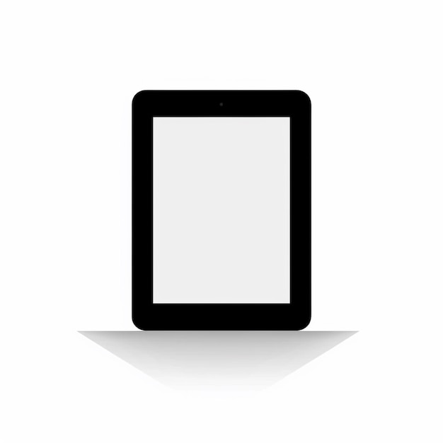 Foto un primer plano de una computadora tablet con una pantalla en blanco generativa ai