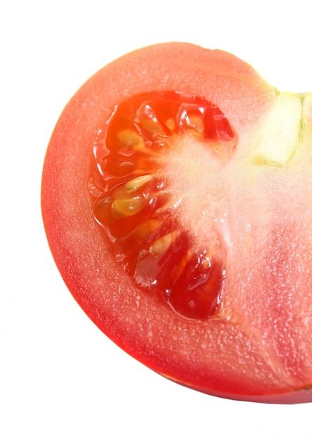 Primer plano de corte de tomate