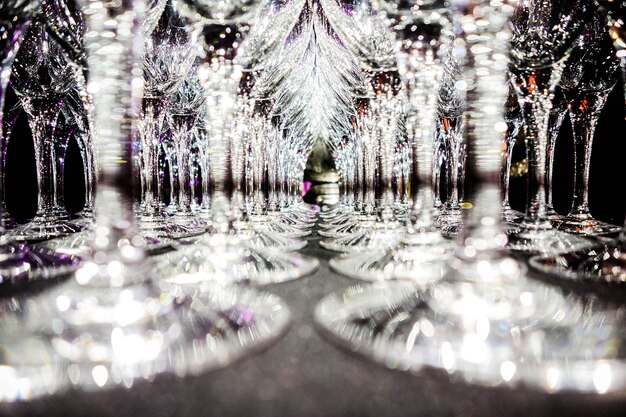 Foto primer plano de los cristales de hielo