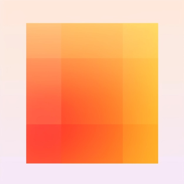 un primer plano de un cuadrado de naranja y amarillo con un fondo blanco generativo ai