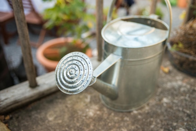 Foto primer plano de una cuchara en metal