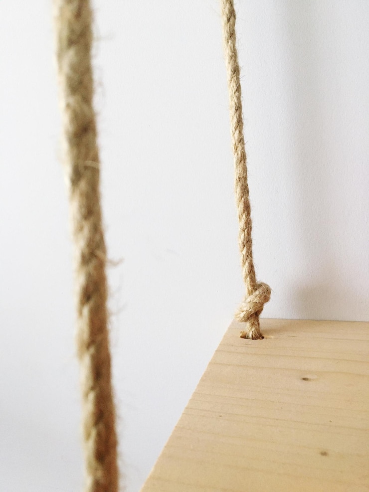 Foto primer plano de cuerda contra la pared