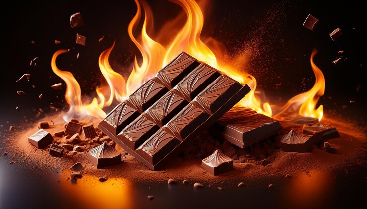 Un primer plano de una deliciosa barra de chocolate con nueces