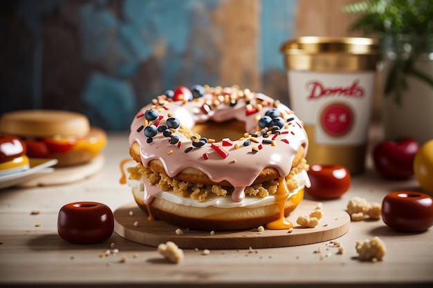 Primer plano de deliciosas donas