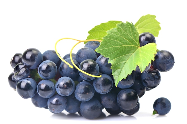 Primer plano de deliciosas uvas frescas