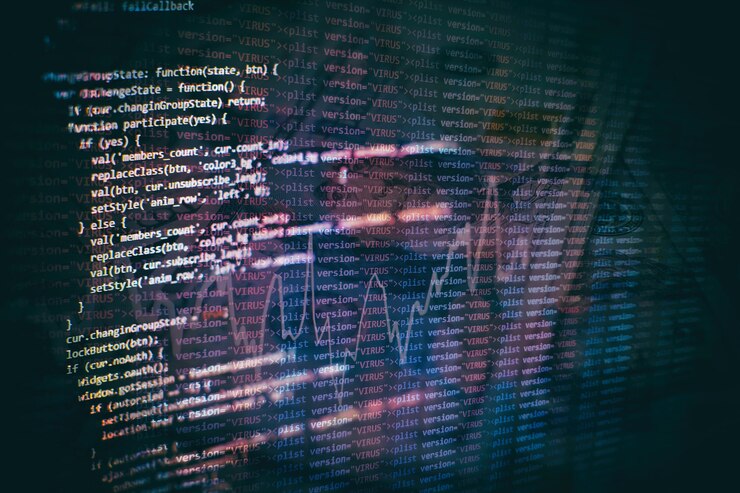 Foto primer plano de desarrollo de tecnologías de programación y codificación. desarrollador que trabaja en códigos de sitios web en la oficina.