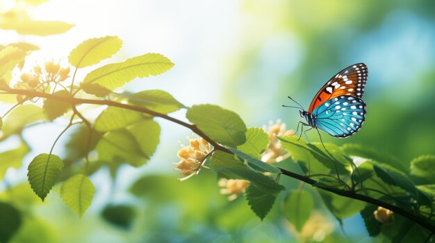 Foto un primer plano detallado de las alas de una mariposa en un fondo suavemente borroso con espacio para el texto