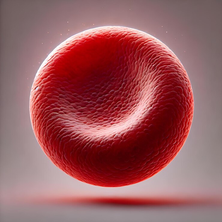 Foto un primer plano detallado de un glóbulo rojo en ilustración 3d