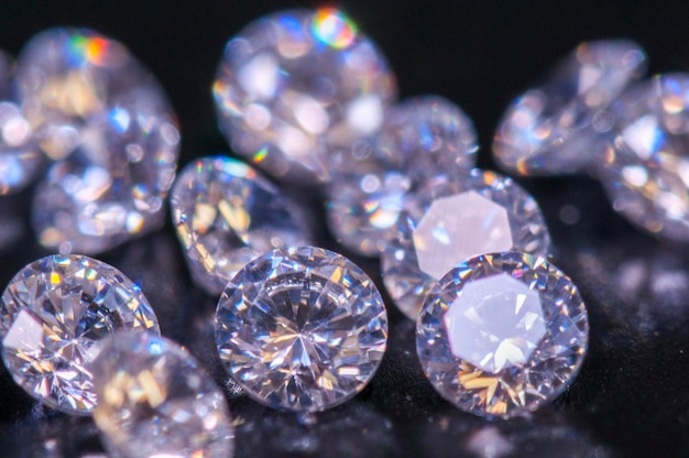 Primer plano de los diamantes
