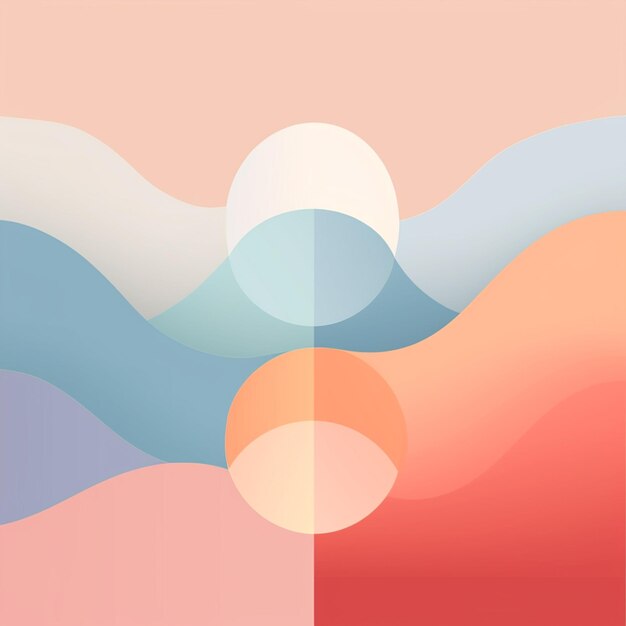 un primer plano de un diseño abstracto colorido con un sol en el fondo ai generativo