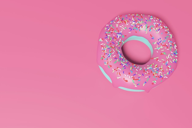 Primer plano de dulces de varios colores contra un fondo rosado