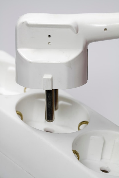 Primer plano de la enchufe eléctrica