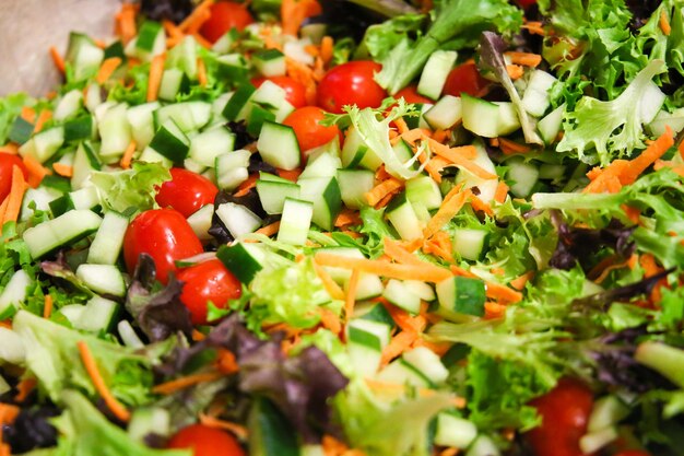 Foto primer plano de una ensalada