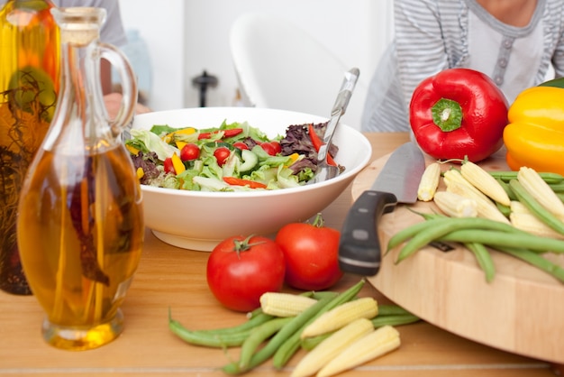 Primer plano de ensalada