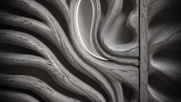 Foto primer plano en escala de gris de una textura de madera