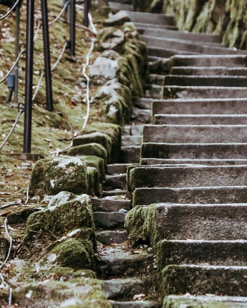 Foto primer plano de las escaleras