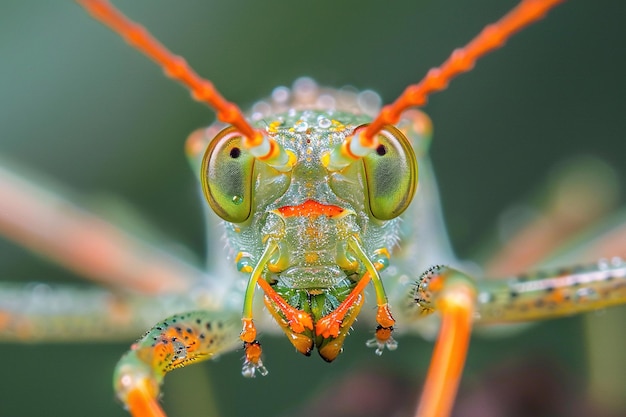 Foto un primer plano del escarabajo de cuernos largos