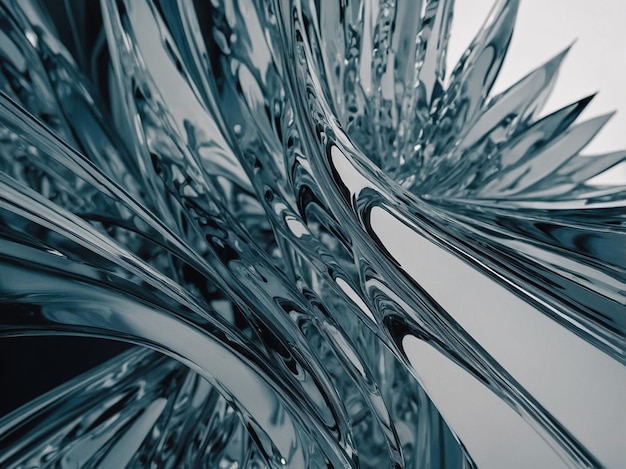 un primer plano de una escultura de hielo con el sol brillando a través de ella