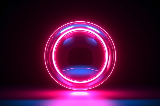 un primer plano de una esfera brillante con un r