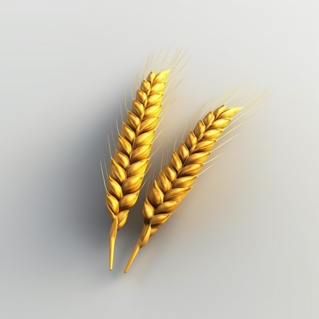 Un primer plano de espigas de trigo con la palabra trigo.