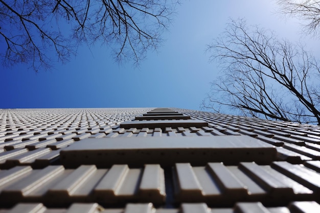 Foto primer plano de la estructura construida contra un cielo despejado