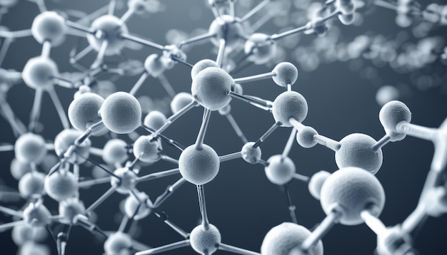 Foto un primer plano de una estructura molecular