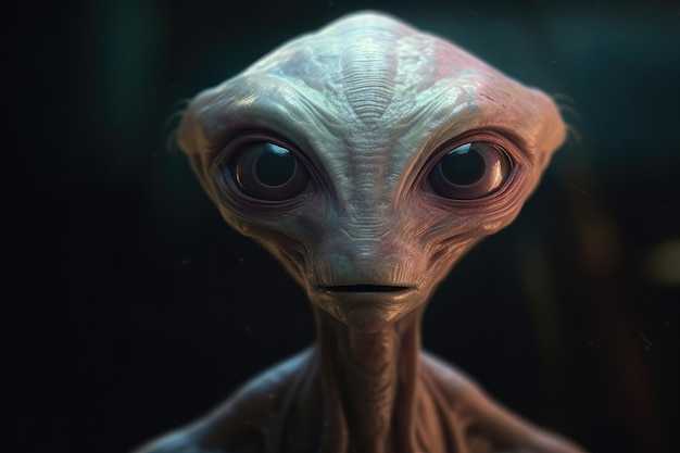 un primer plano de un extraterrestre