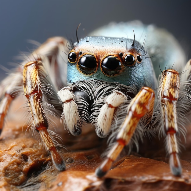 Foto primer plano extremo, de, araña