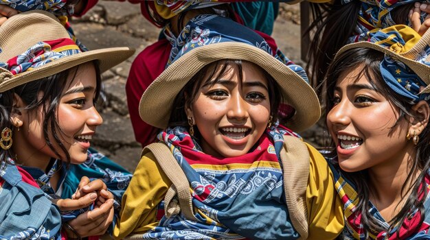 Un primer plano de una familia colombiana interactuando entre sí en un momento sincero