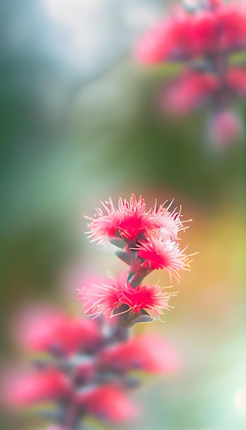 Primer plano de una flor con un ai generativo de fondo borroso