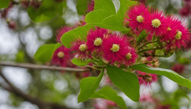 un primer plano de una flor con las flores rosadas