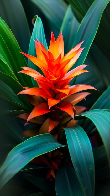 Foto un primer plano de la flor de guzmania