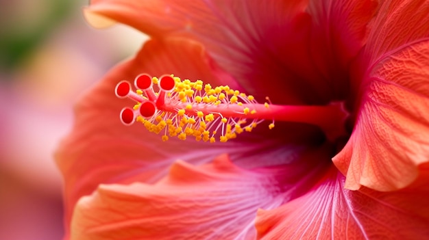 Foto un primer plano de la flor del hibisco