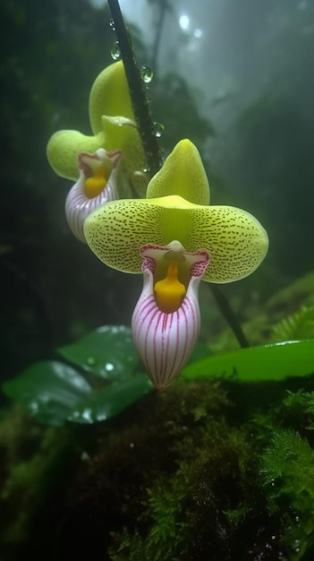 Un primer plano de una flor llamada orquídea