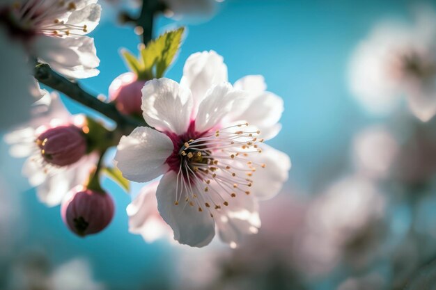 Un primer plano de una flor con la palabra cereza