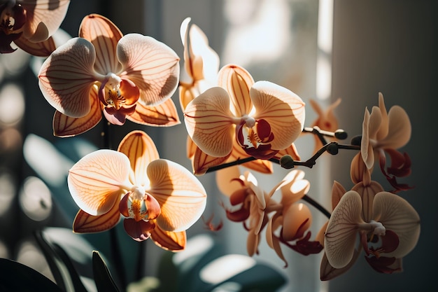 Foto un primer plano de una flor con la palabra orquídea