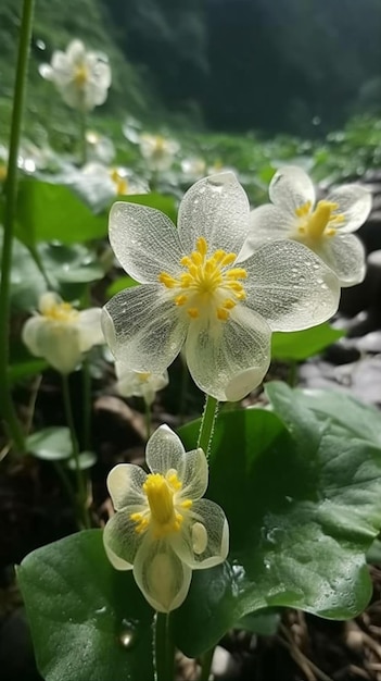 Un primer plano de una flor con la palabra primrose