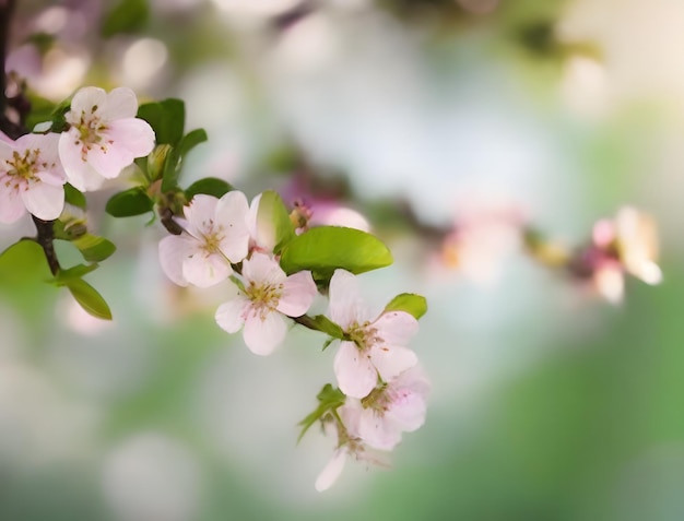 Un primer plano de una flor rosa con la palabra cereza