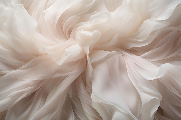 un primer plano de una flor de seda blanca