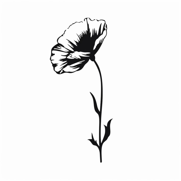 un primer plano de una flor en un tallo con un tallo generativo ai