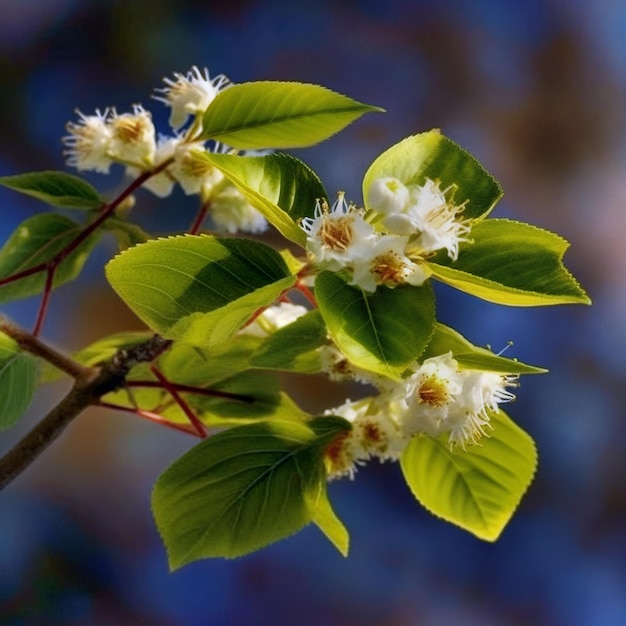 Un primer plano de las flores blancas de cerezo