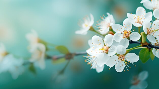 Un primer plano de flores blancas