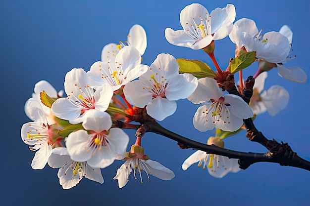 Primer plano de las flores de ciruelo en el condado de Sonoma capturando la belleza de las flores de un árbol