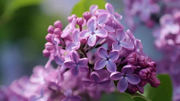 Un primer plano de flores de color lila púrpura