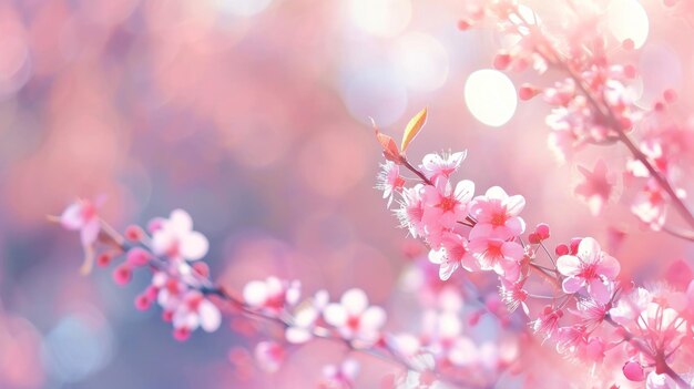 Primer plano de flores rosadas en el árbol