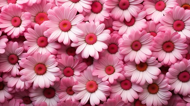 Foto primer plano flores rosas pétalos blancos margarita cara cabecera camomila niña atef prueba filas principales vibrantemente