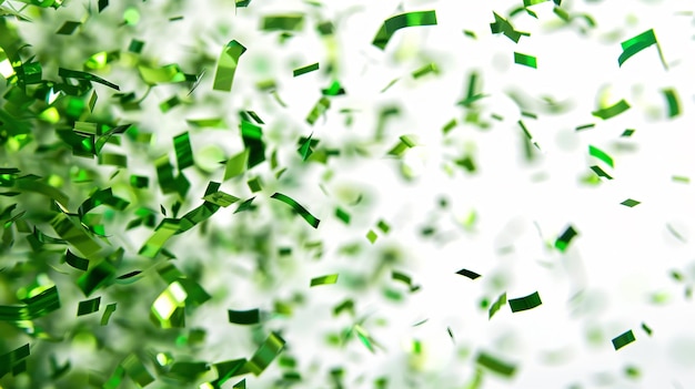 un primer plano de flores verdes y blancas con un fondo blanco