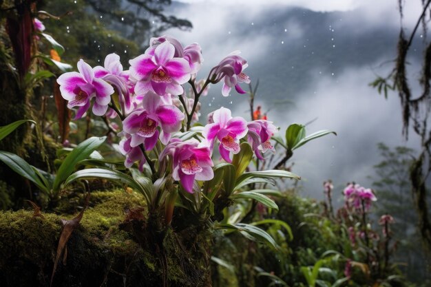 un primer plano de flores