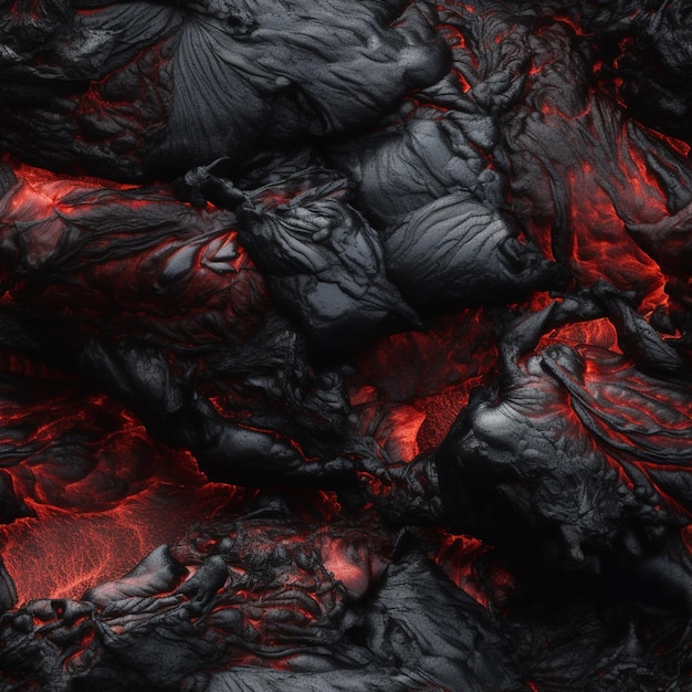 Un primer plano de un flujo de lava con las palabras "lava" en él