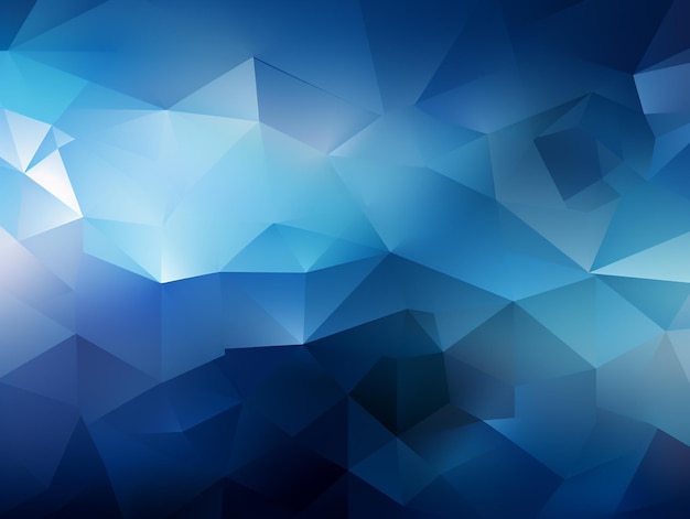 Foto un primer plano de un fondo abstracto azul y blanco con triángulos generativos ai
